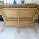 Vintage rattan lounge: one bench, two armchairs