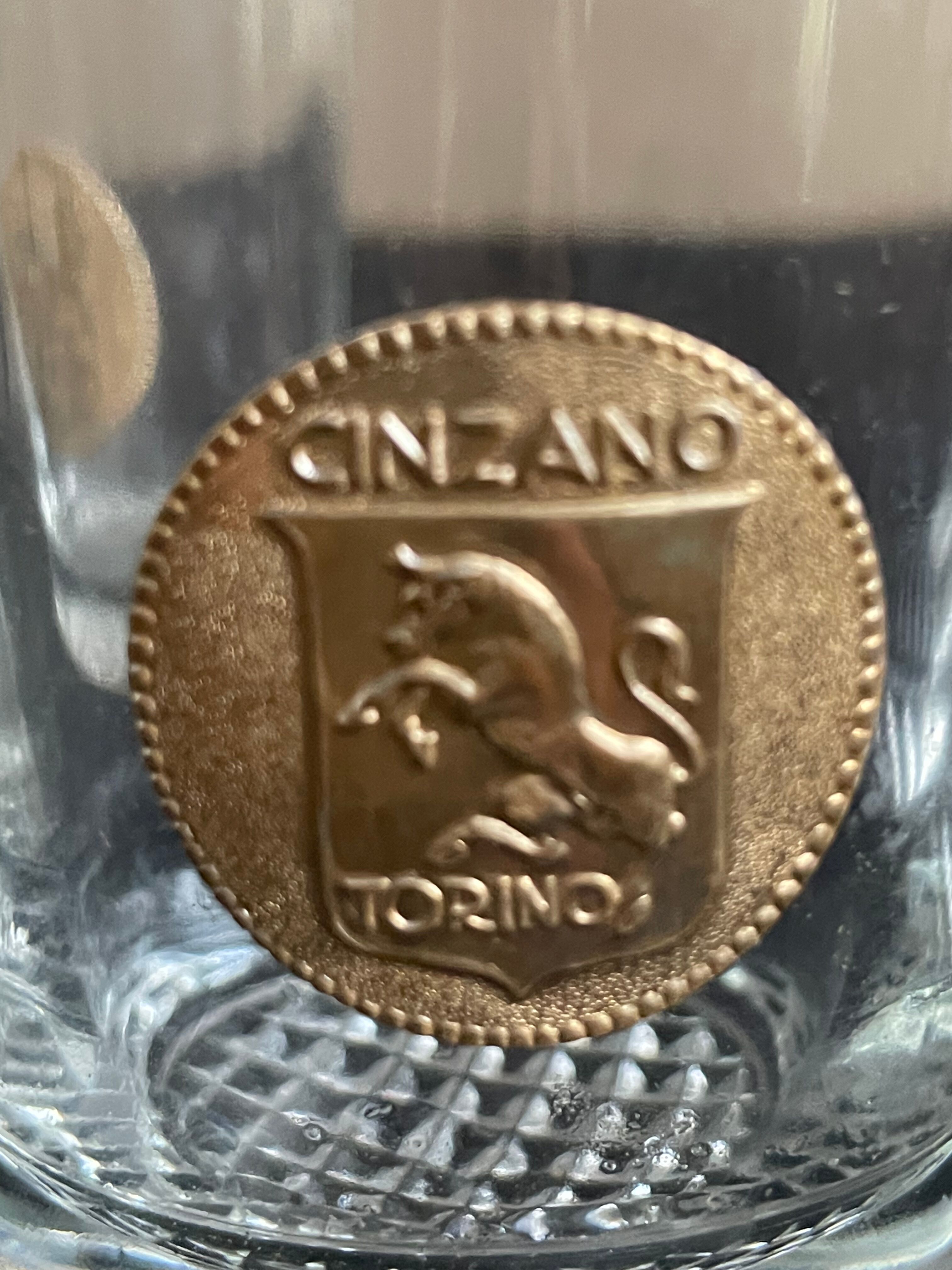 5 glasses Cinzano Toronto Roma venezia