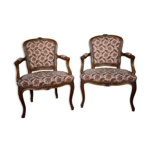 Paire de fauteuil Louis - cabriolet