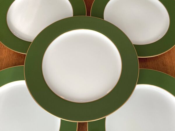 Bernardaud 6 grandes assiettes de présentation en porcelaine de Limoges