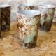 Set of 7 ceramic cups by Alexandre Kostanda Vallauris