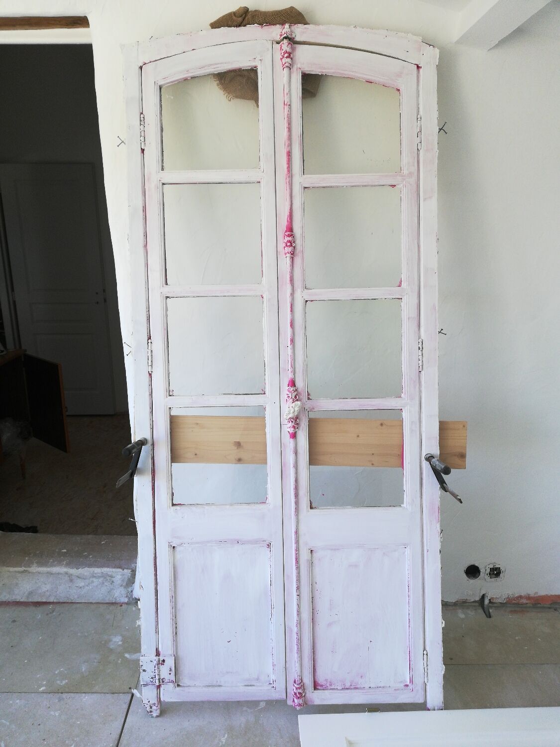 Old glass door