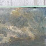 Oil on canvas, Maritime landscape, Old signed painting