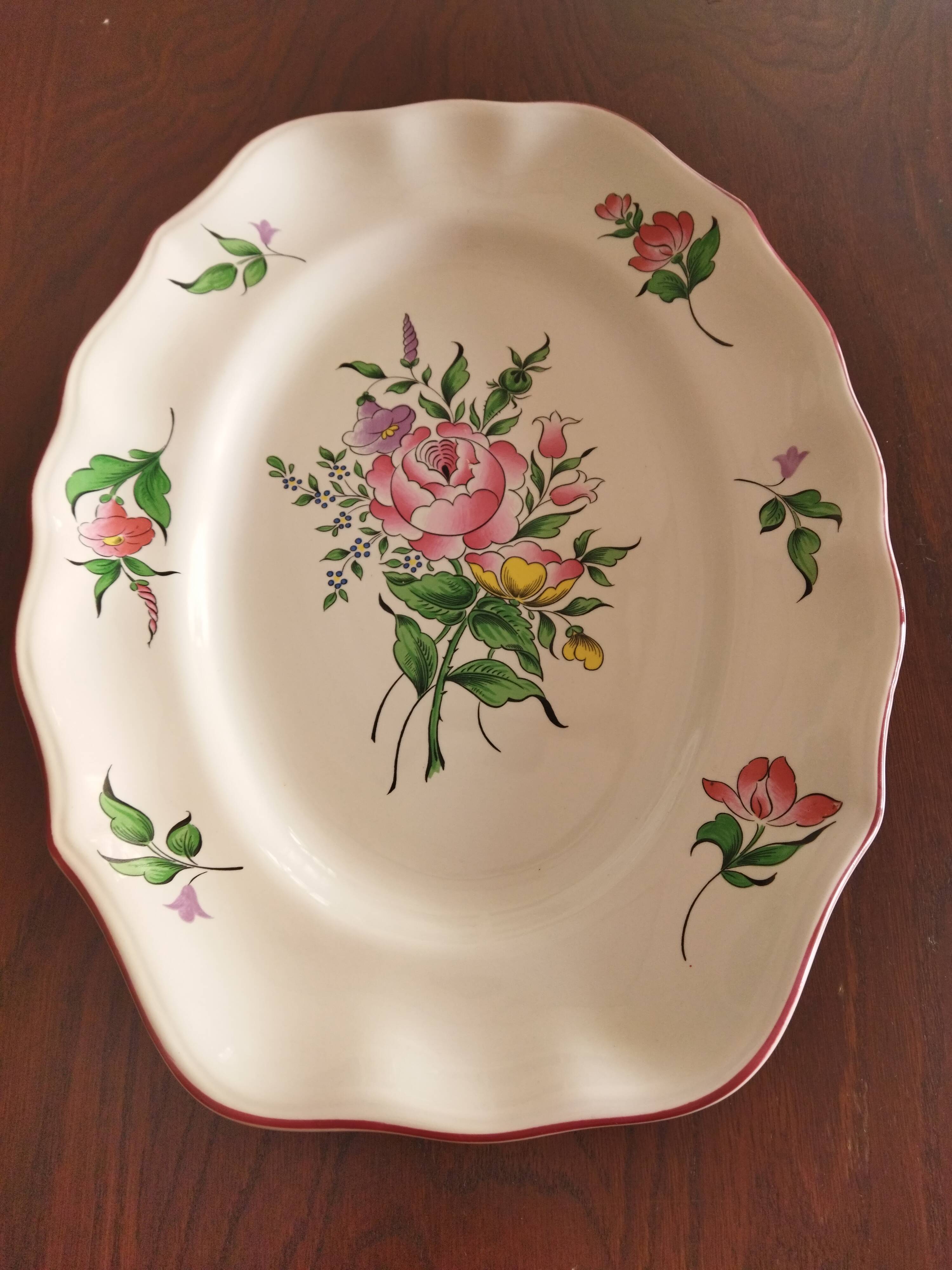 Oval dish, fine street lamp, KG Lunéville