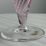Crystal vase, Pink vase from Cristallerie du Val Saint Lambert.