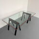 Table / Glass desk "Gaetano" design Gae Aulenti Zanotta 1970s