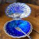 Beurrier coquille avec couteau, plaqué argent, Queen