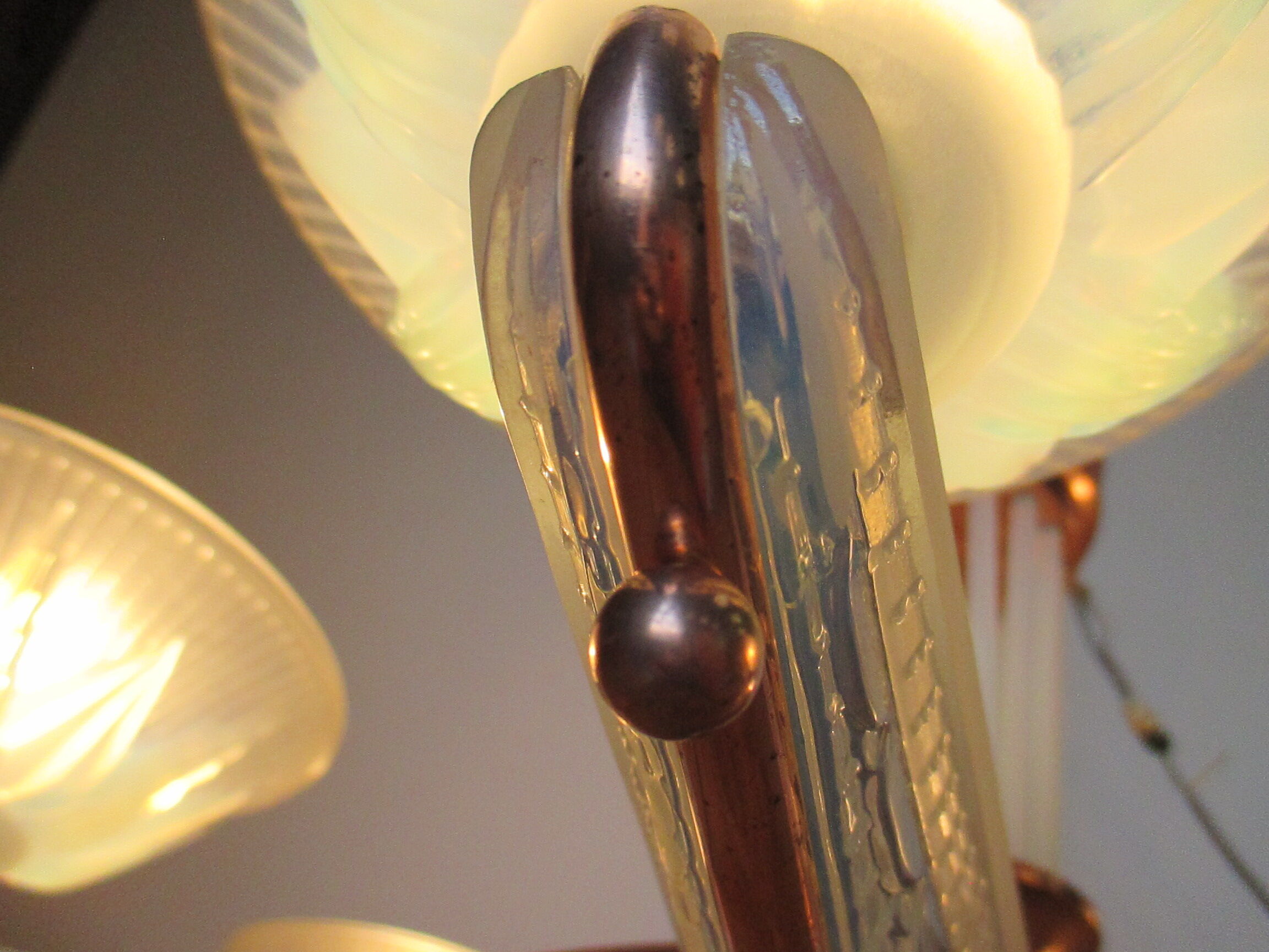 Chandelier Art Deco Petitot glassware ezan