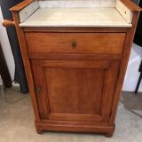 1900 period dressing table pitchpin with marble and mirror