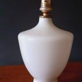Vintage 50s Lamp Base in White Opaline
