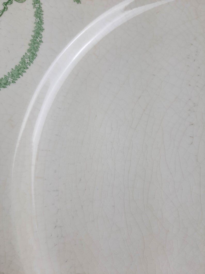 Round dish "Napoleon" Creil - Montereau Labrador Iron Land