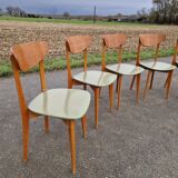 Set of 5 vintage Scandinavian style chairs