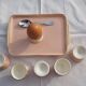 6 Egg cups on vintage Villeroy & Boch tray