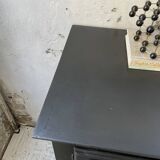 Brutalist black sideboard from the 60s
