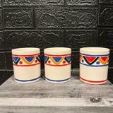 3 vintage Mobil cups