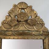 18th century mirror, Louis XVI period, gilded carved wood