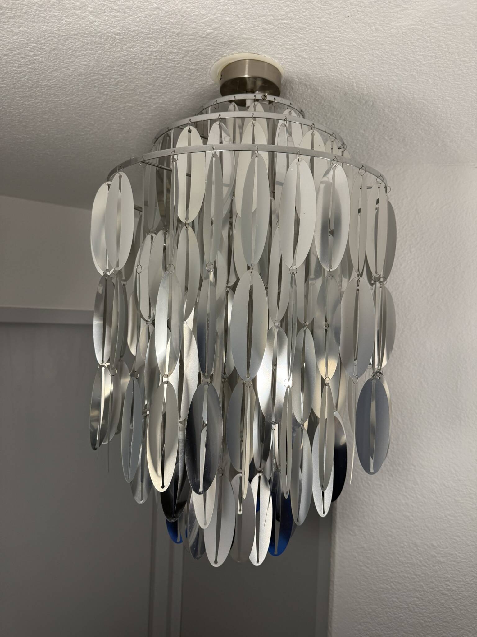 Space Age Chandelier with Cascading Plastic Discs – Mid-Century Modern