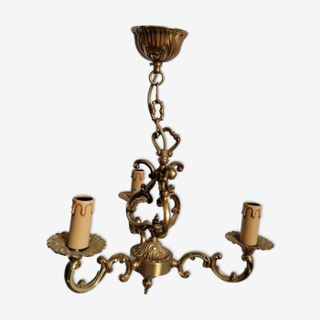 Lustre en bronze 3 feux