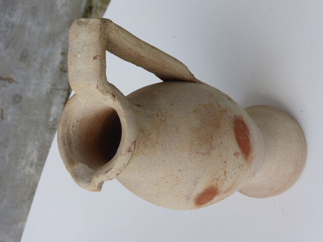 Vase amphora in vintage earth