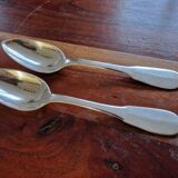 Ravinet d'enfert - 2 Cluny model table spoons in silver-plated metal