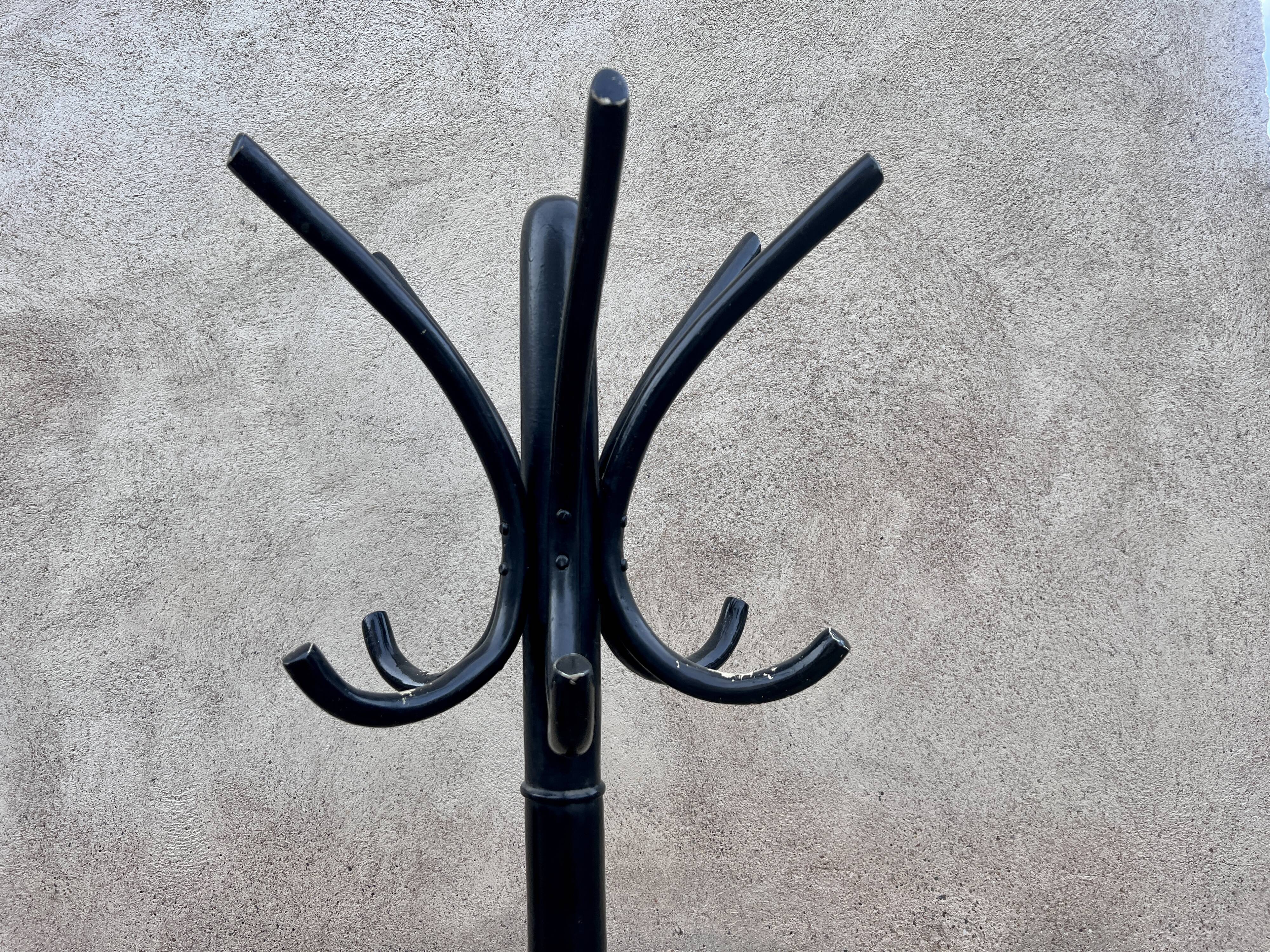 Porte manteau perroquet noir vintage