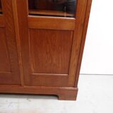 Vintage Dutch oak 2 door bookcase