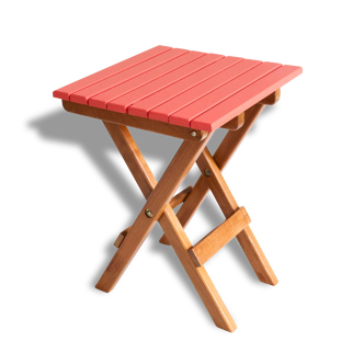 Stool wood and coral