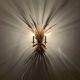Large Gilded Italian Hollywood Regency Metal Wall Lamp by Hans Kögl