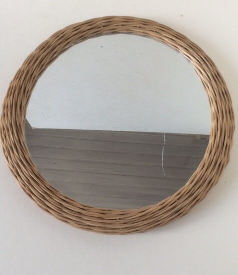 Small mirror Wicker 60's