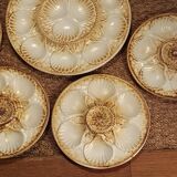 6 oyster shell plates and Chantilly porcelain serving platter