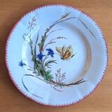 Plate Sarreguemines Butterfly decoration