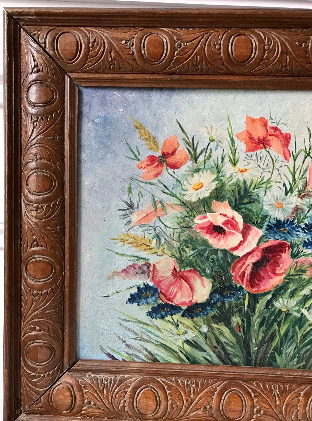 Tableau ancien fleurs bouquet Selency Tableau ancien fleurs bouquet Selency
