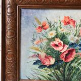 Old flower bouquet table