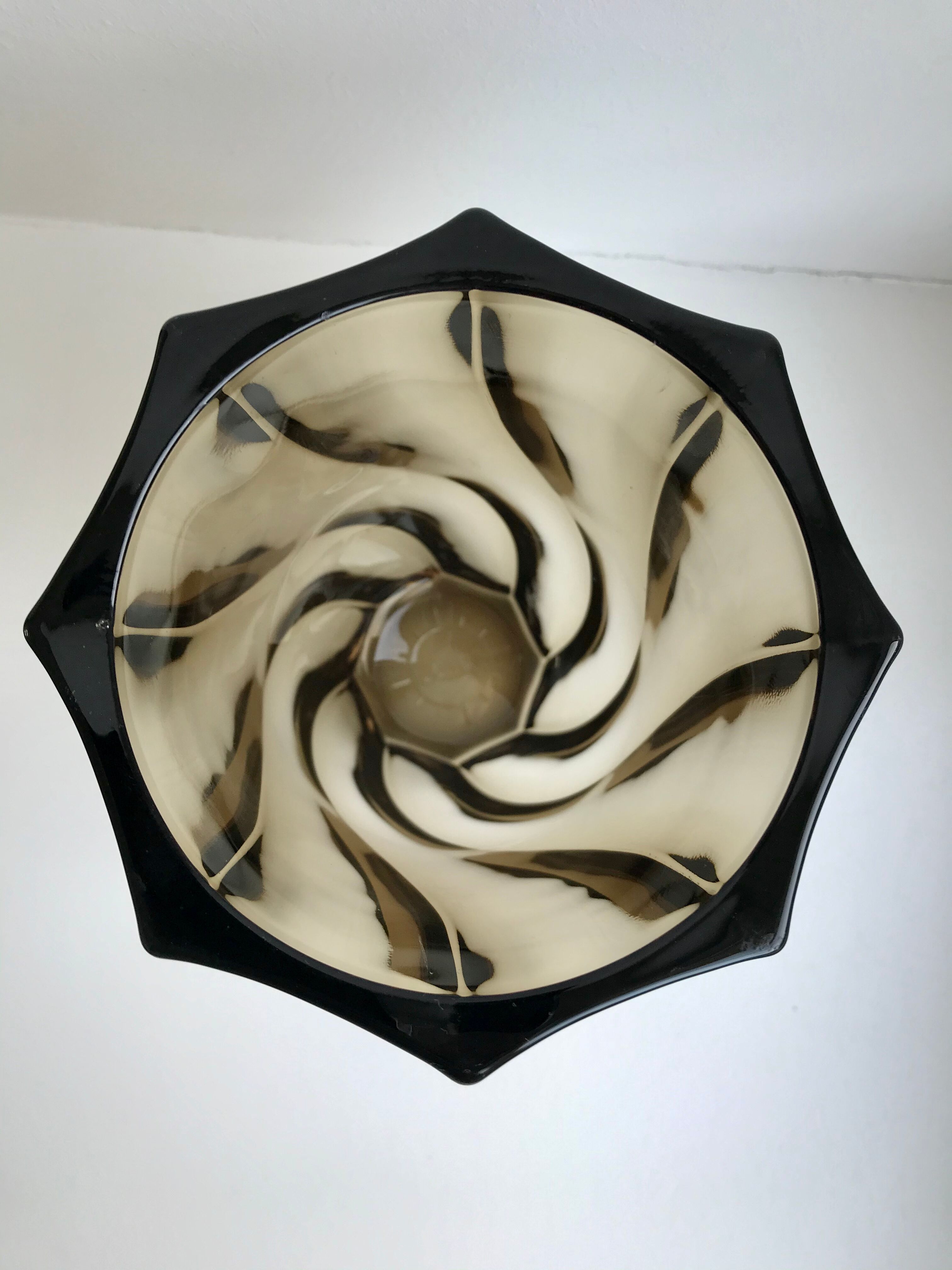 Smoked glass vase 70s