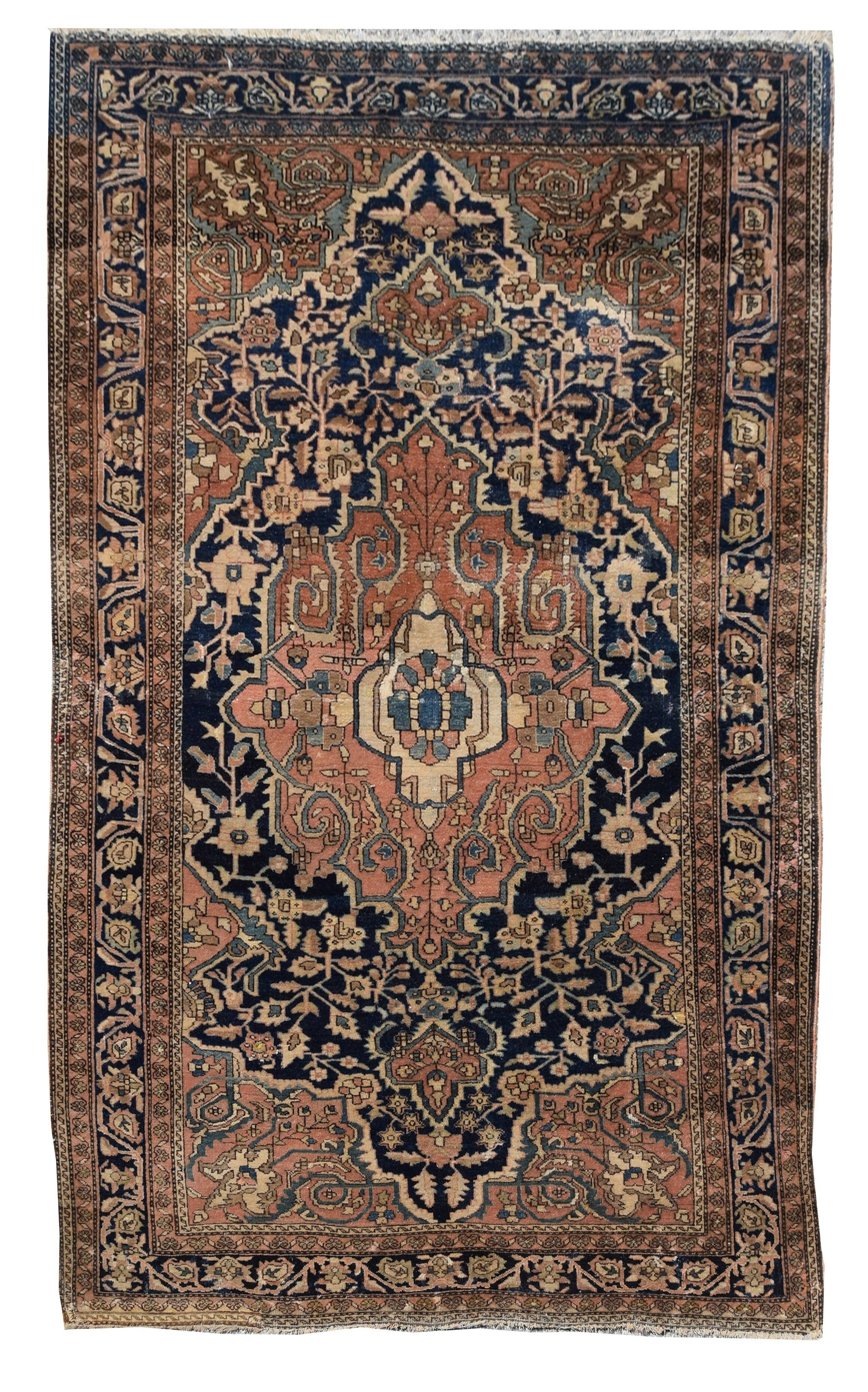 Ancient Iranian Oriental rug Sarouk 128x209 Metres
