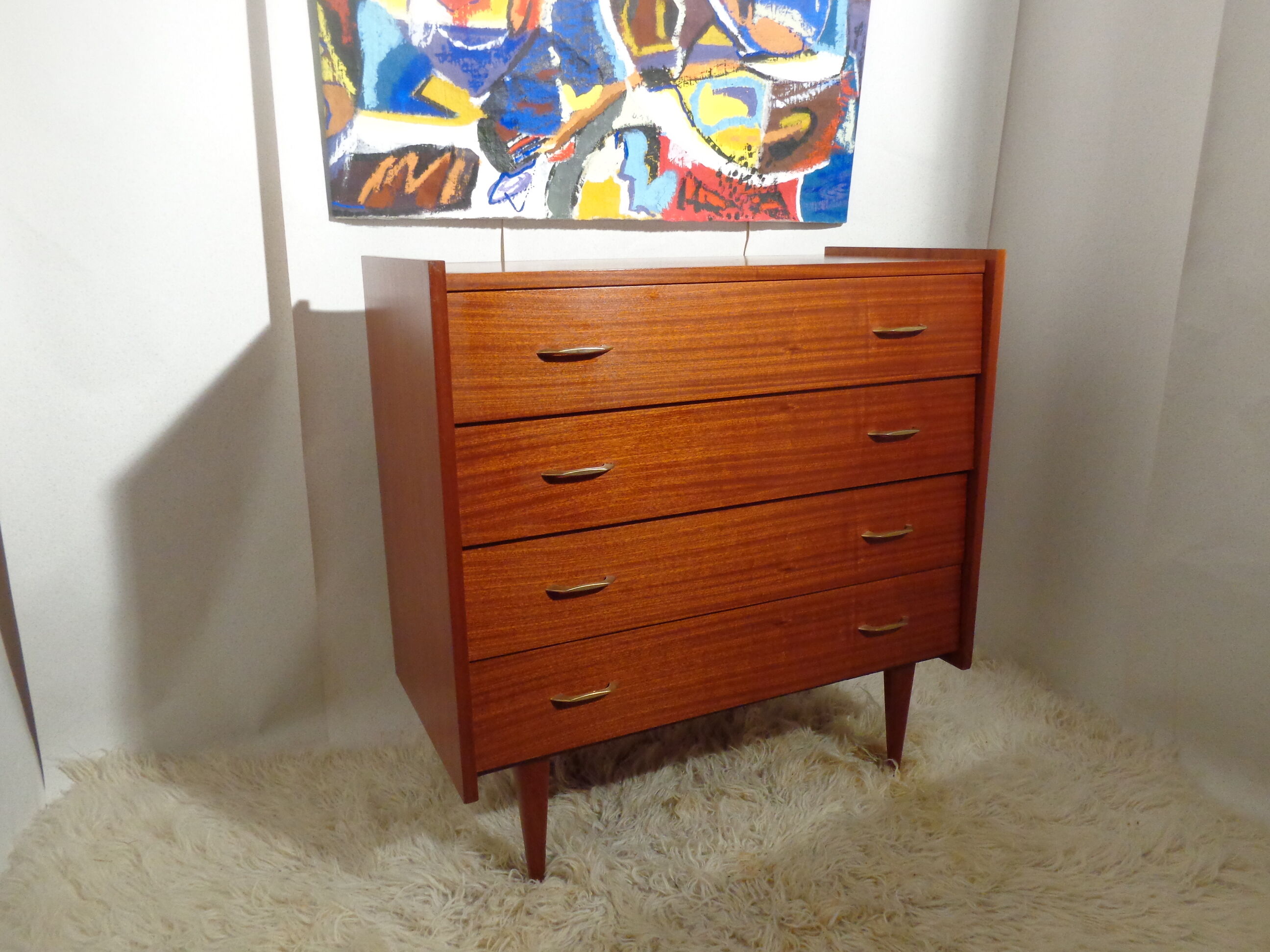 Chest of drawers vintage 60s teak