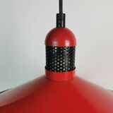 Suspension en métal rouge, années 80