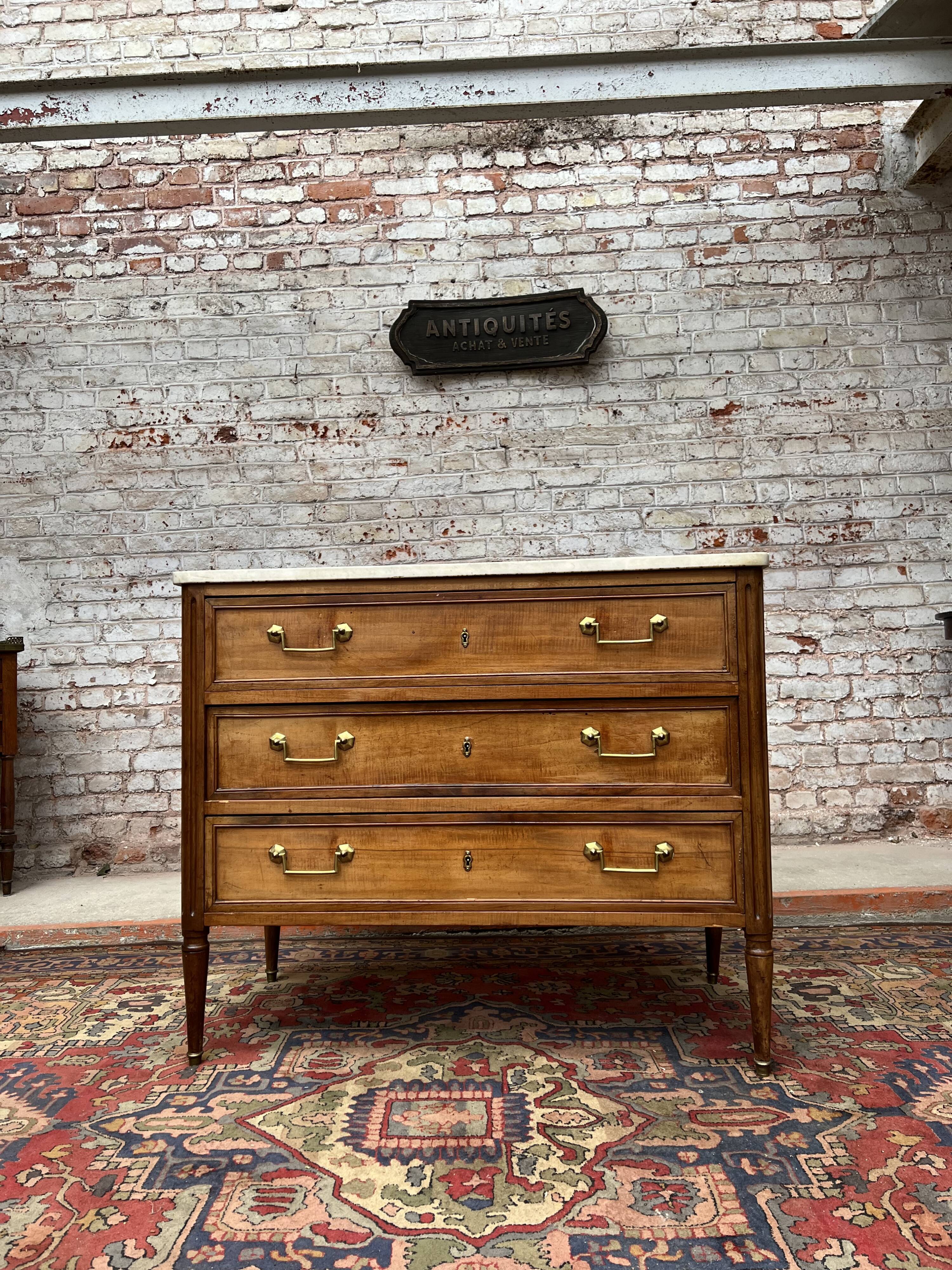 Louis XVI style mahogany chest of drawers