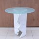 Eglantine Moreau ceramic and glass side table, France 1980