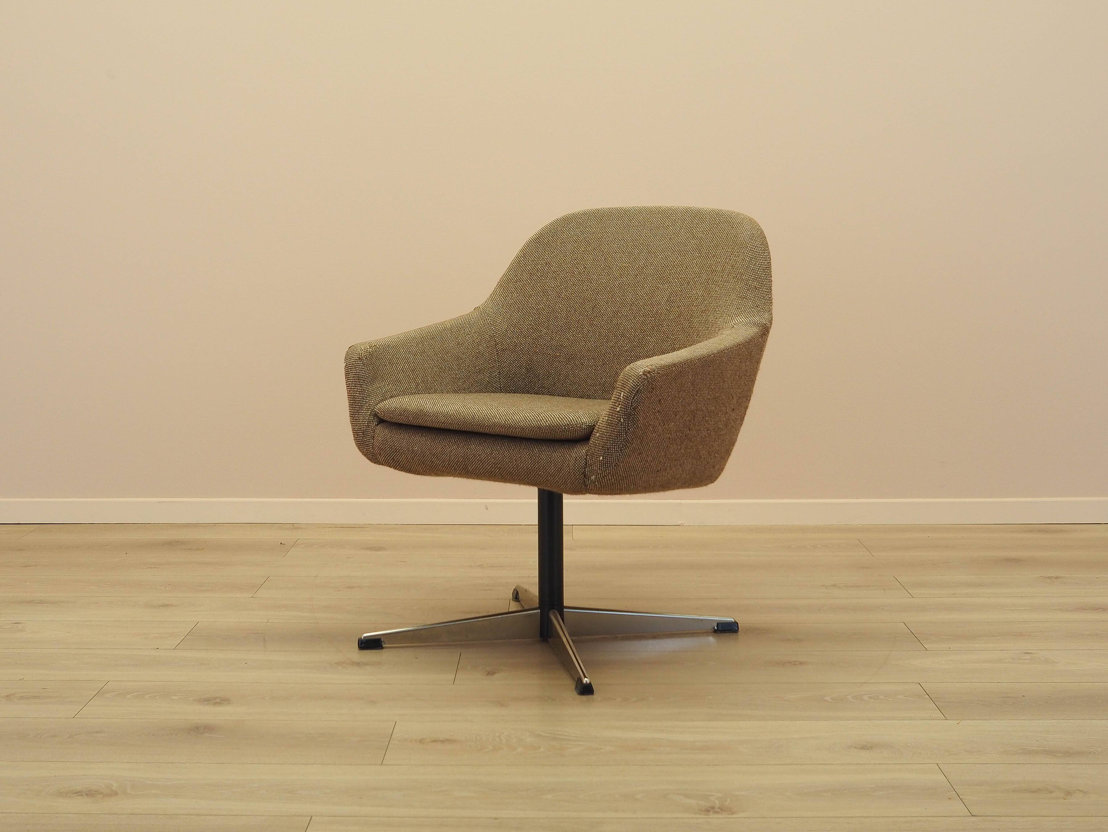 Brown armchair, Danish design, 1970s, production: Denmark