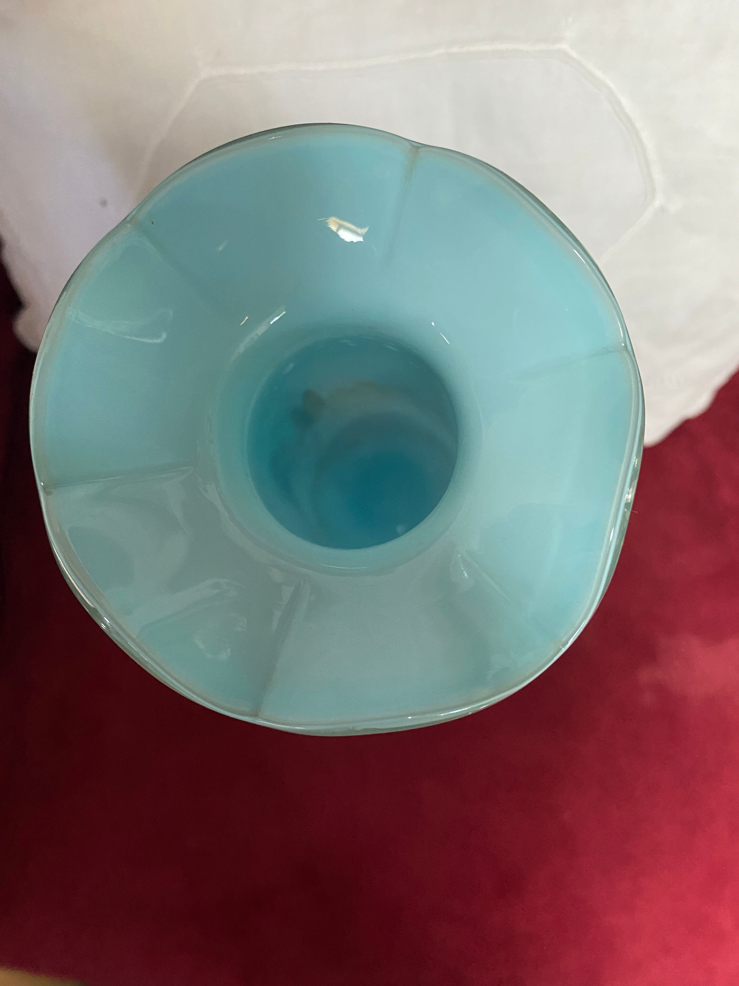 Blue opaline vase