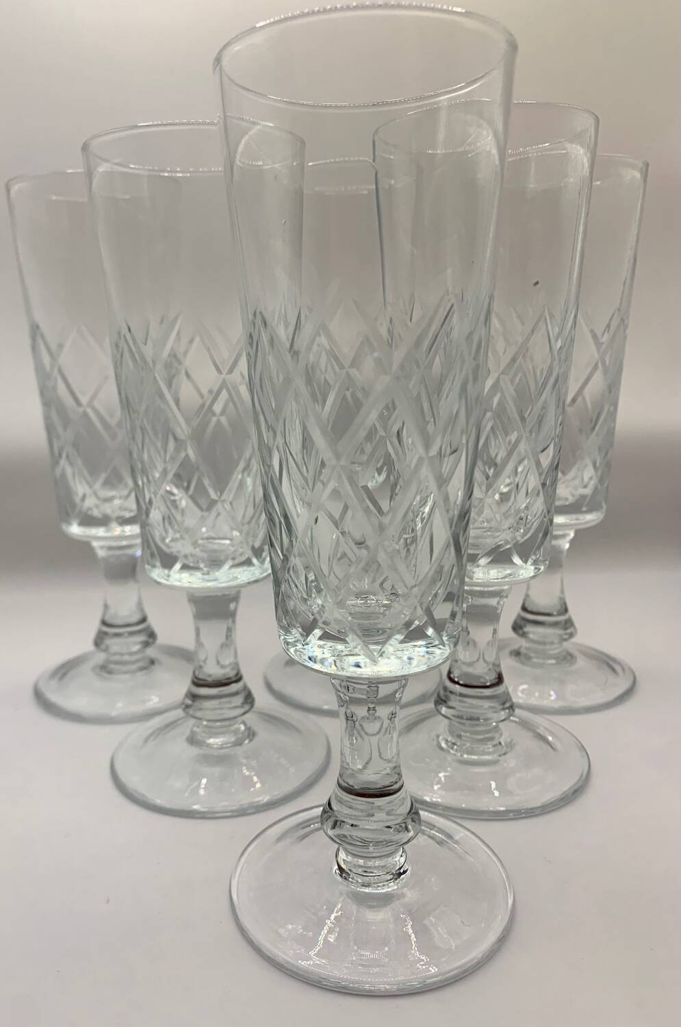 Vintage champagne flutes
