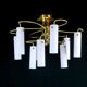 Suspension laiton et verre Opaline, de chez "Hillebrand", 1960