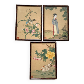 Lot de 3 estampes Japon vintage