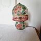 Lampe antique en opaline peinte à la main par Annick Naudy