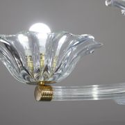 Extraordinary Art Deco Murano Glass and Bronze Chandelier by Barovier&Toso, 1950