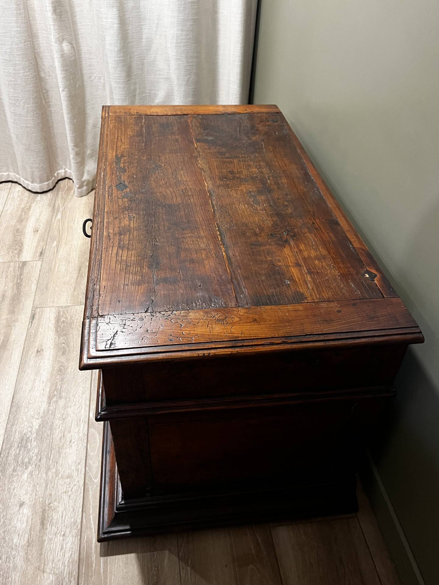 19th-century oak chest