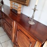 Bahut-dressoir acajou étiqueté "De Coene-Courtrai"