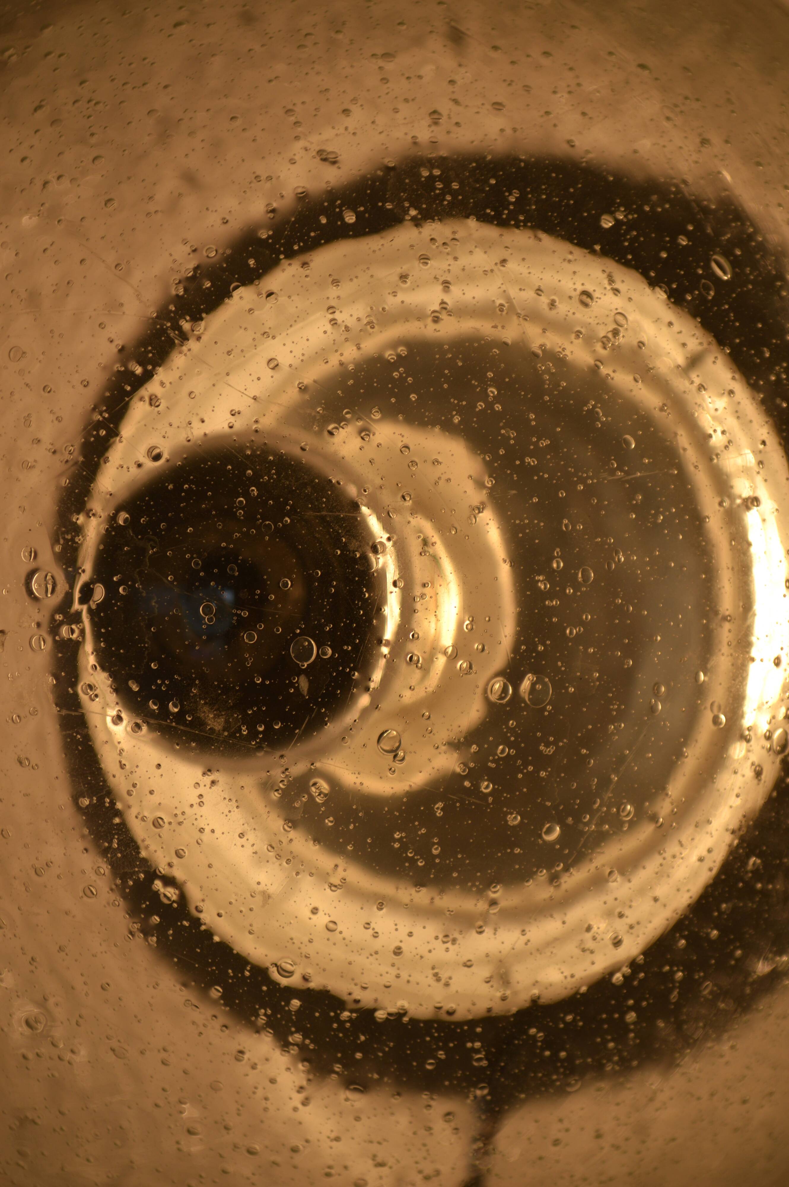 Glass wall lamp from the 60s/70s Glashütte Limburg