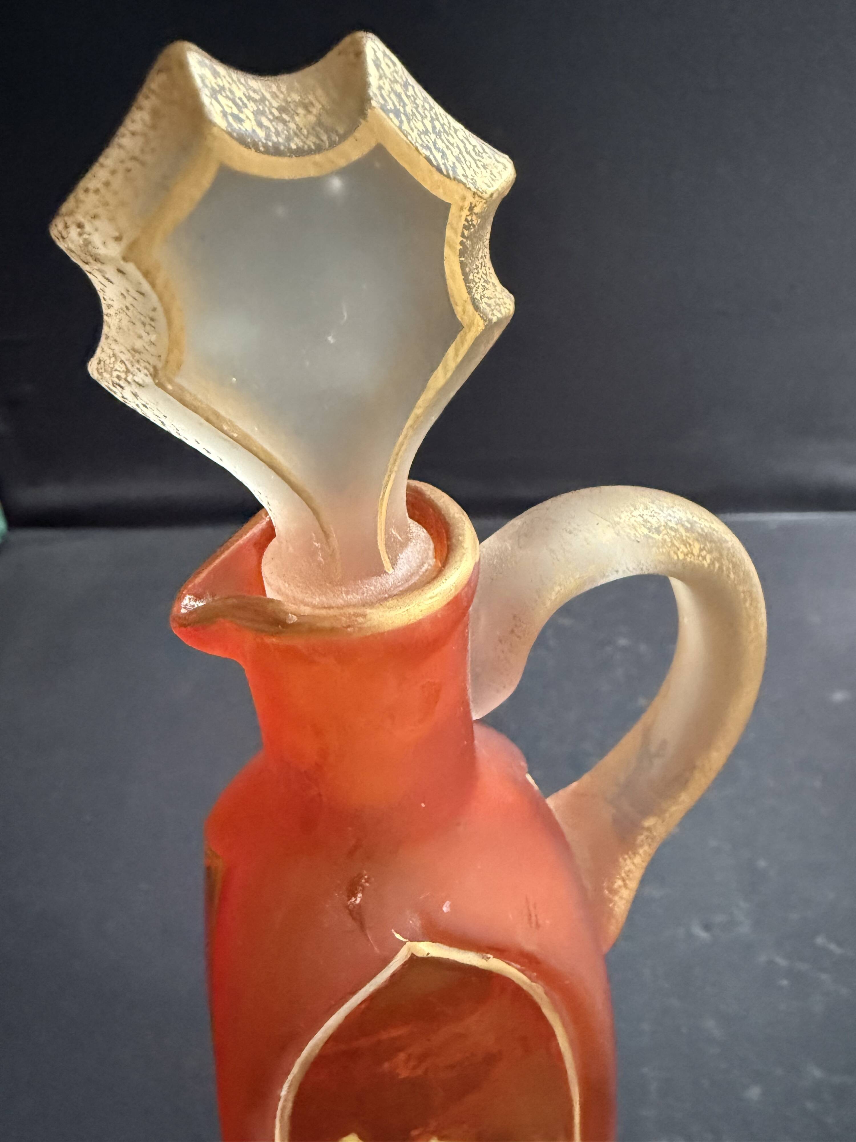 Enamelled carafe – In the style of FT Legras or Daum (E. Lachenal)